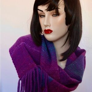 Infinity Wool Scarf Purples NWT